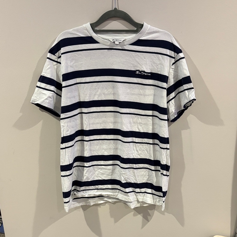 Ben Sherman White Striped Tee